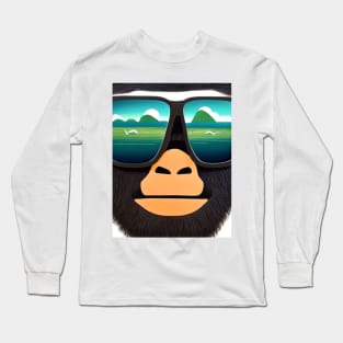 Bigfoot in Sunglasses Long Sleeve T-Shirt